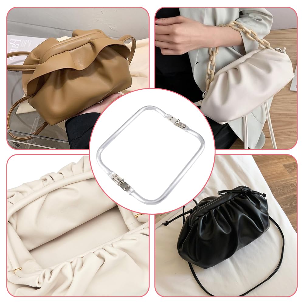 3 Piezas Mango de Marco de Monedero,Marco de Aluminio para Bolsos,Marcos de Bolso Interior de Aluminio,Marcos de Bolso Interior en Forma de U Marco Tubular,para Hacer Monedero,Otras Manualidades