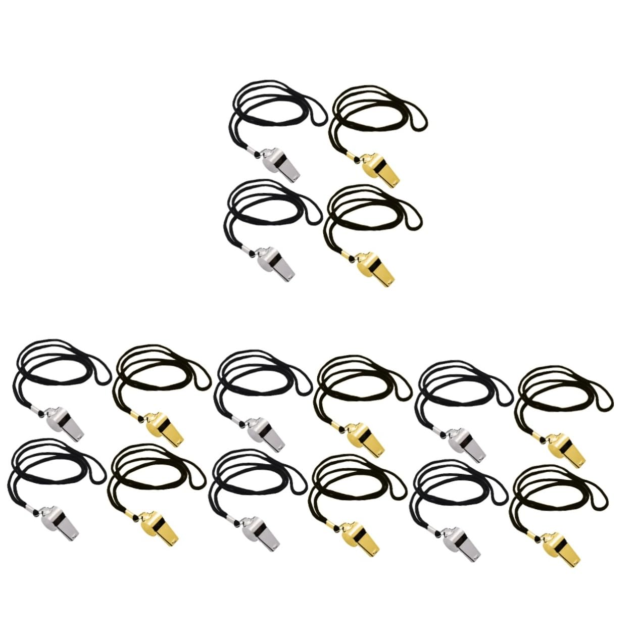 Yardwe 16 Piezas Silbato de árbitro Light Colgante Marina Silbato de los Entrenadores Lanyard Silbato al Aire Libre Silbato de Supervivencia Collar Ornamento Accesorios Acollador Viajar