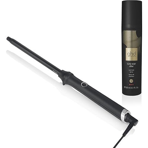 ghd Thin Wand Hair Curler ― 0.5" Hair Curler Wand with Safer-for-Hair Styling Tool Temperature, Perfect Curling Wand to Create Tight Curls in Seconds with All Day Curl Hold