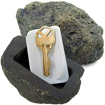 Hide-A-Spare Key Fake Rock - Looks, Feels & Weighs Like Real Stone - Safe for Gardens, Yards, Geocaching