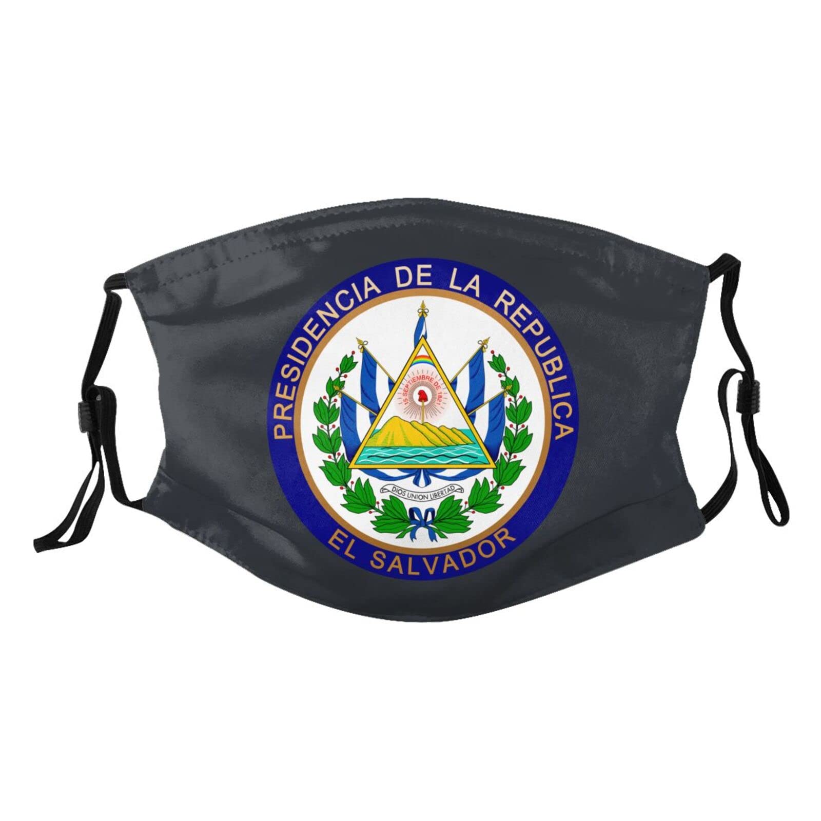 Coat of Arms of El Salvador Mask Protect Respiratory System Breathe with Peace of Mind Black
