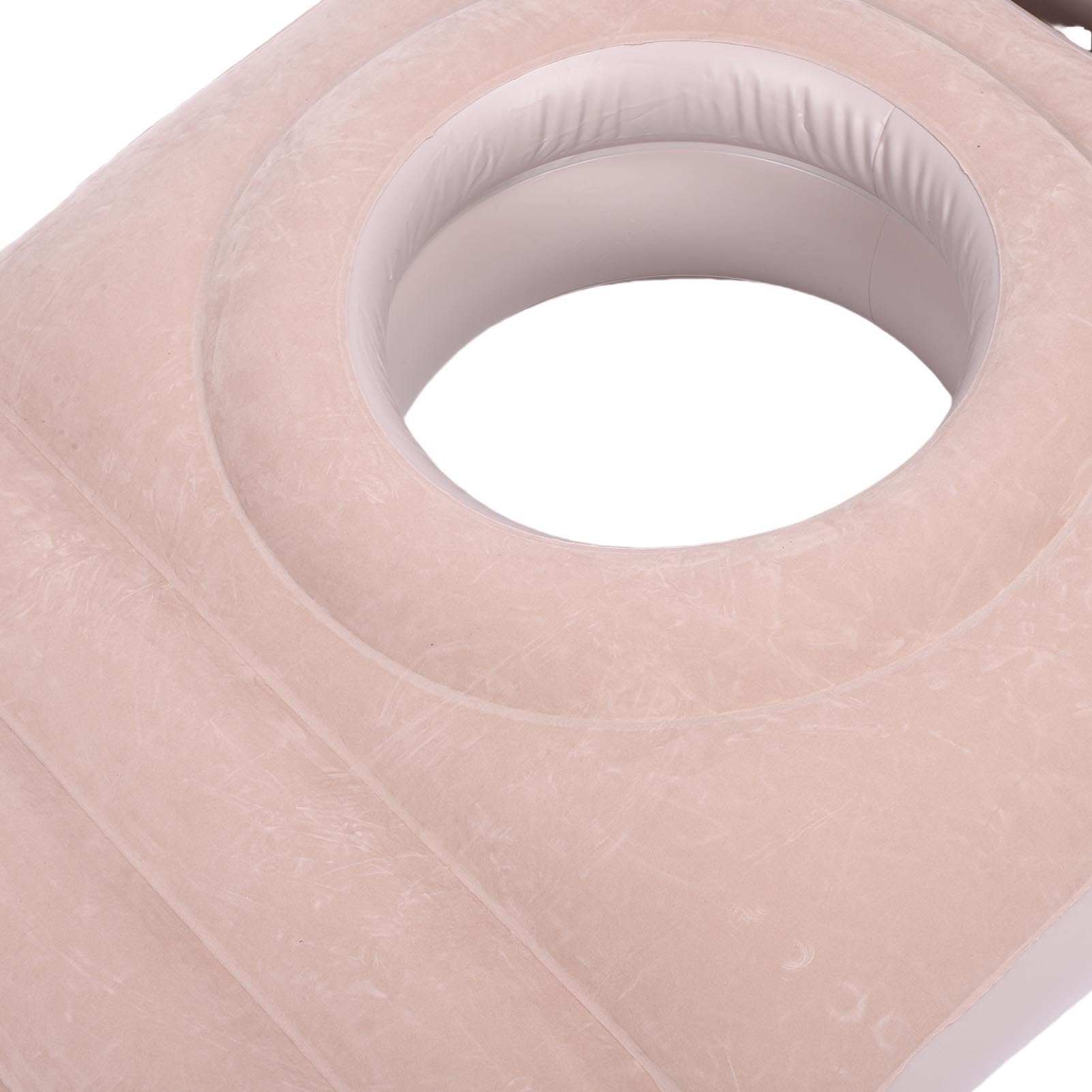 Nadmuchiwana Poduszka na Całe Ciało z Otworem na Brzuch Zapewniający Komfort Spania, Pływak do Basenu dla Kobiet w Ciąży, Lekki PVC, 65 X 27,6 X 9,8 Cala (GREY)