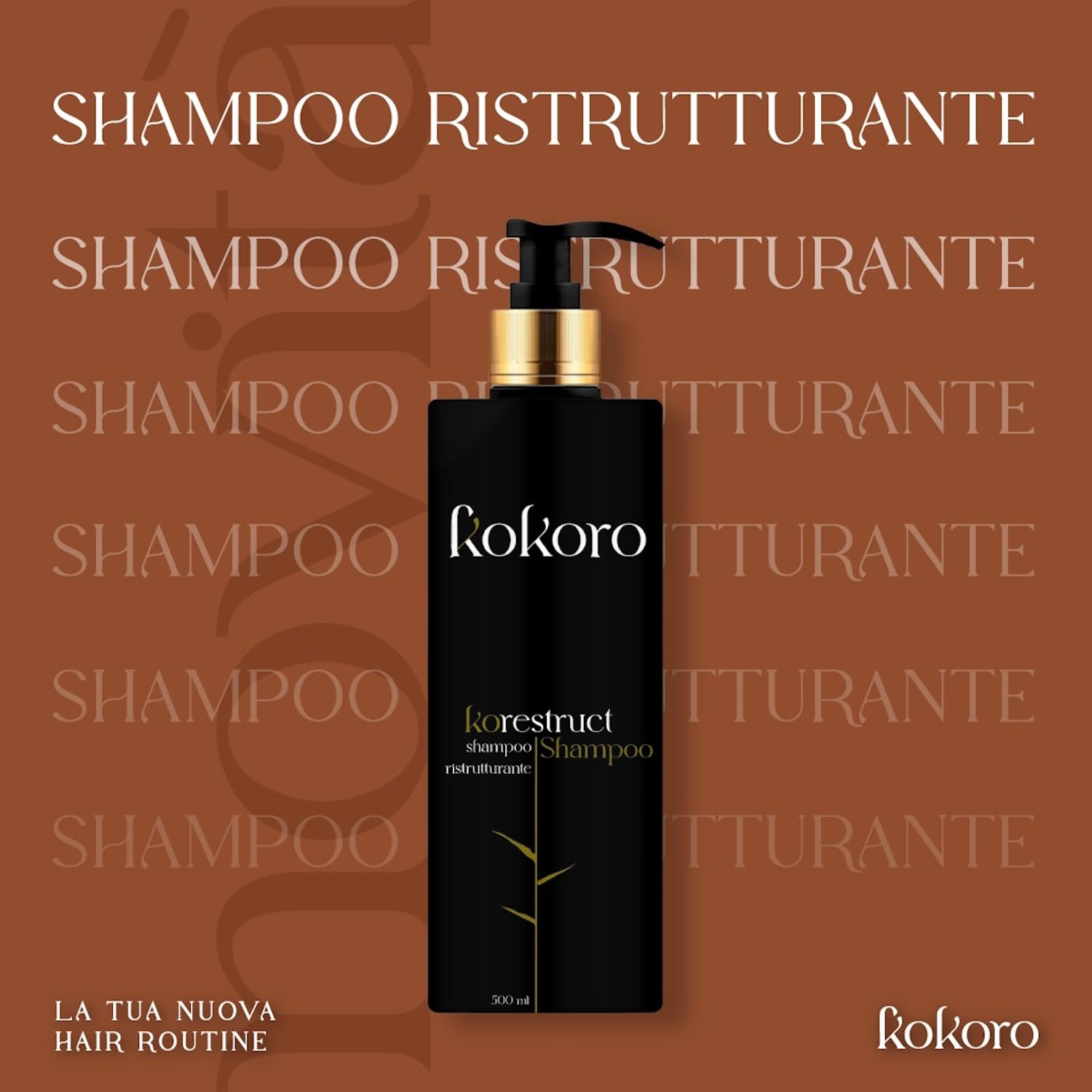 KOKORO - Korestruct Shampoo - Professional Regenerating Shampoo with Keratin - 500ml, 500 ml (Pack of 1) - Image 2