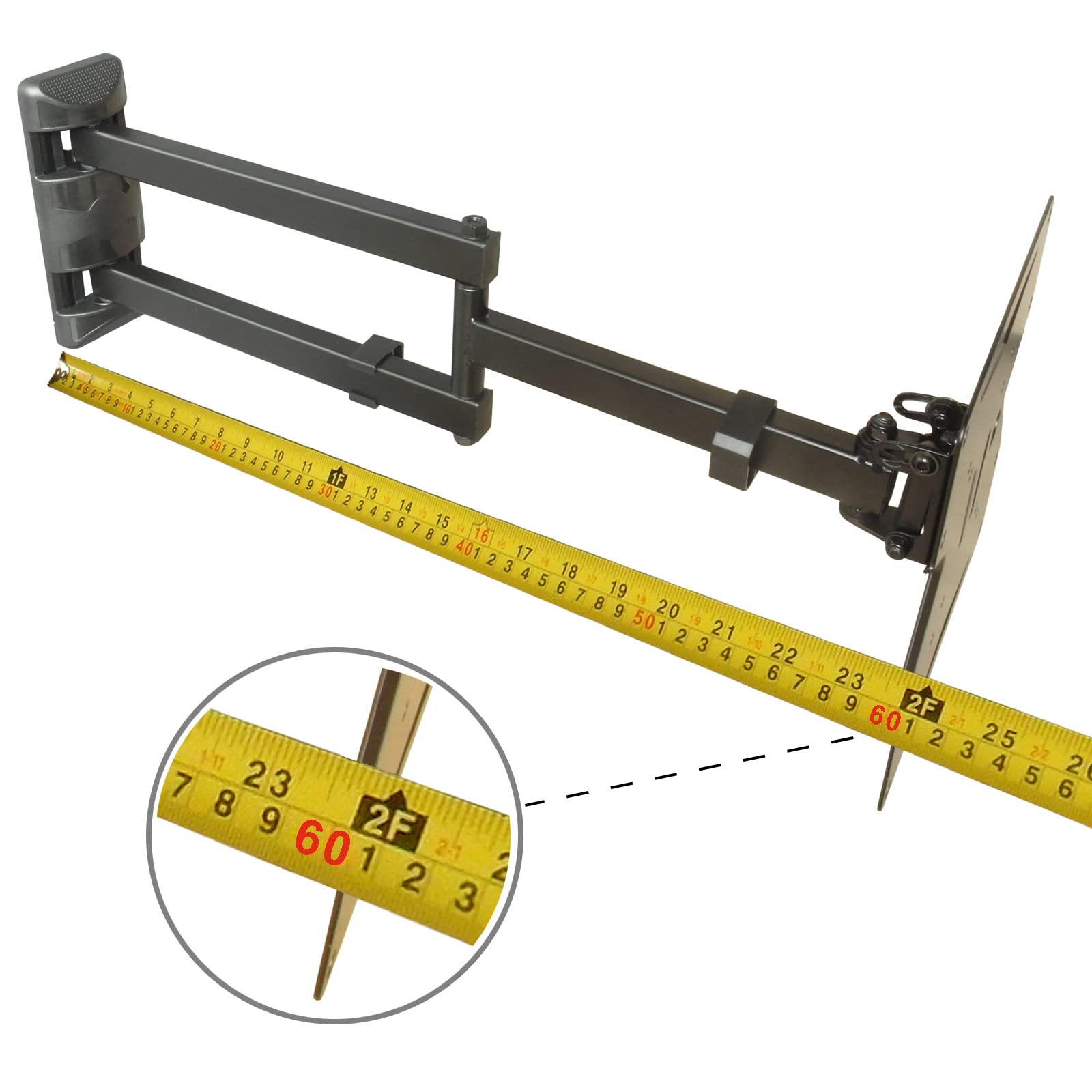 Supporto TV Girevole PureMounts - Portata 25 Kg, VESA 100x100, Bianco - Foto 10