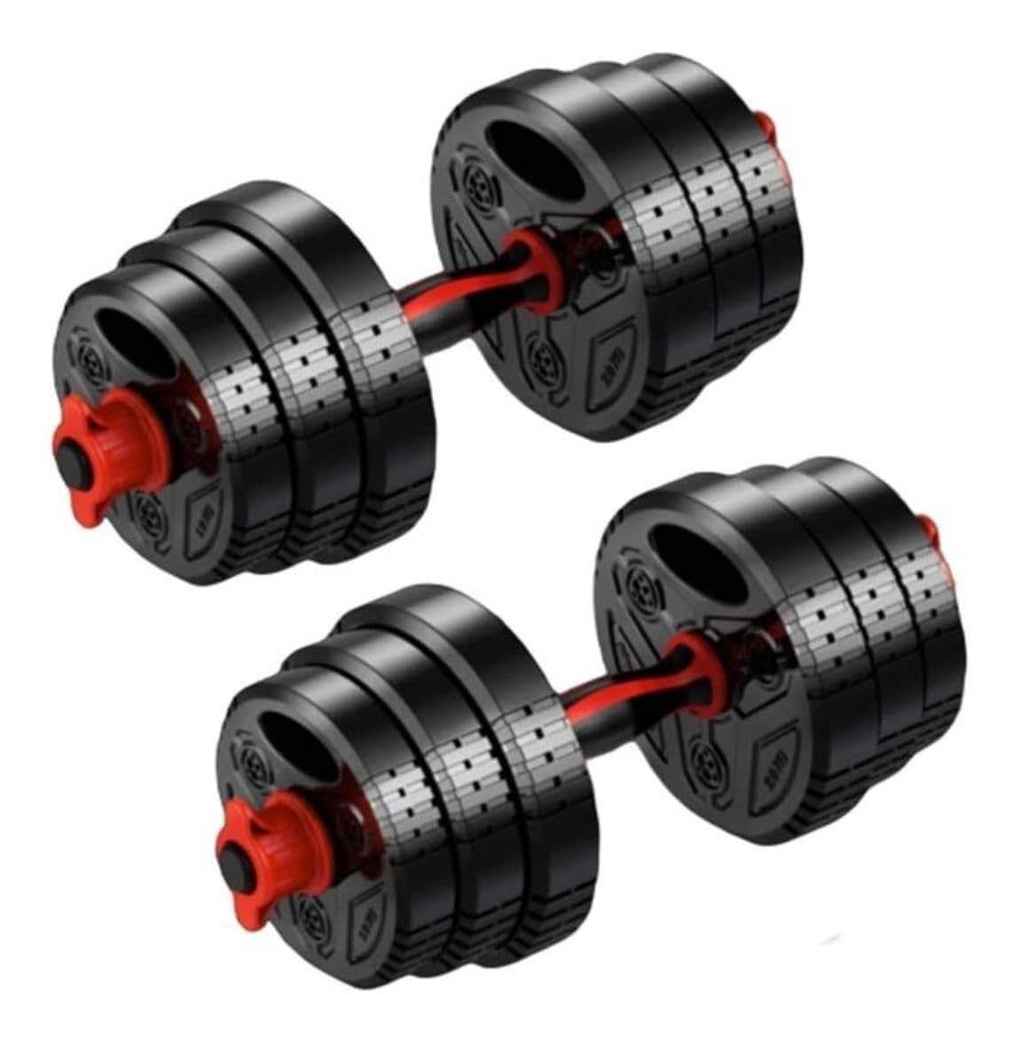 Zestawy hantli, Zestaw hantli ciężarków 2 szt. Hantle do użytku domowego Regulowane hantle podnoszenia ciężarów Sztanga i ciężarki na siłownię Fitness(20kg(10kg*2))