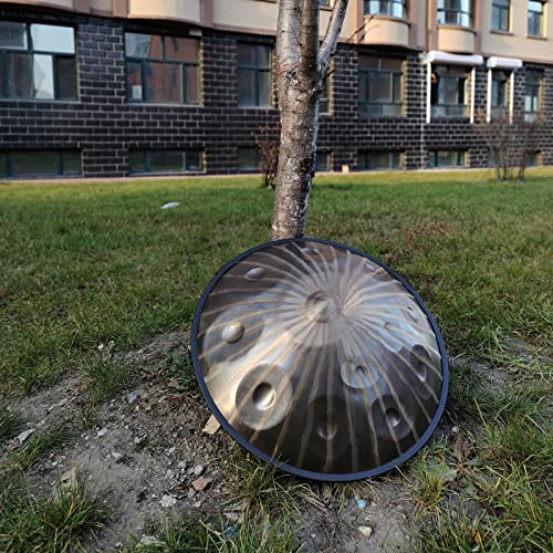 New Heavy Handpan Steel Drum, 22 Inch D Minor 12 Notes Hand Drum Percussion with Carry Bag+Mallets+Bracket+Decoration Rattan miniatura 6