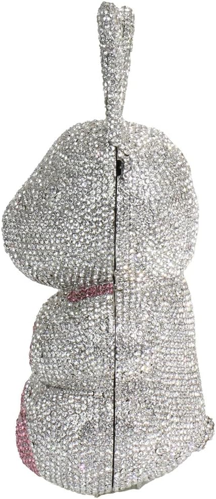 レディース キラキラ クリスタル クラッチバッグ ユニーク ラビット ラインストーン イブニング パース フォーマル ダイヤモンド