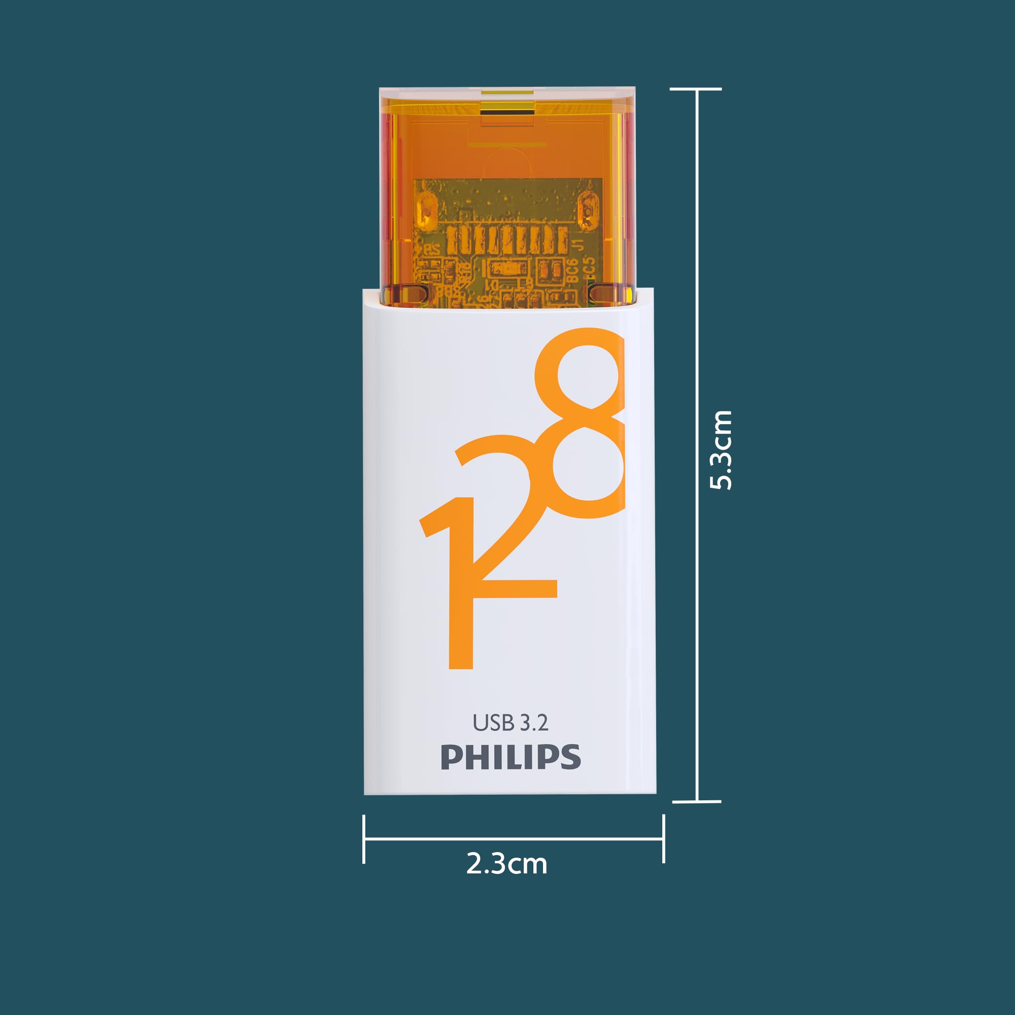Philips Click Edition pamięć flash USB-C port USB 3.2 Gen 1 USB 128 GB do komputera, laptopa, smartfona, tabletu z portem USB-C, prędkość odczytu do 120 MB/s