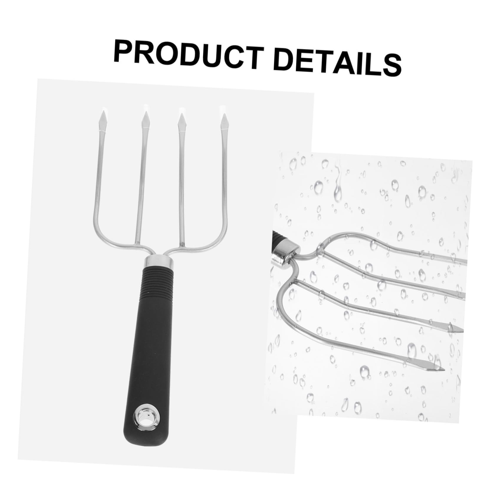 3 Stck. Grillgabel mit Kunststoffgriff Robuste Barbecue für Fleisch Steaks Lamm Grillen und Braten von Fleischgerichten
