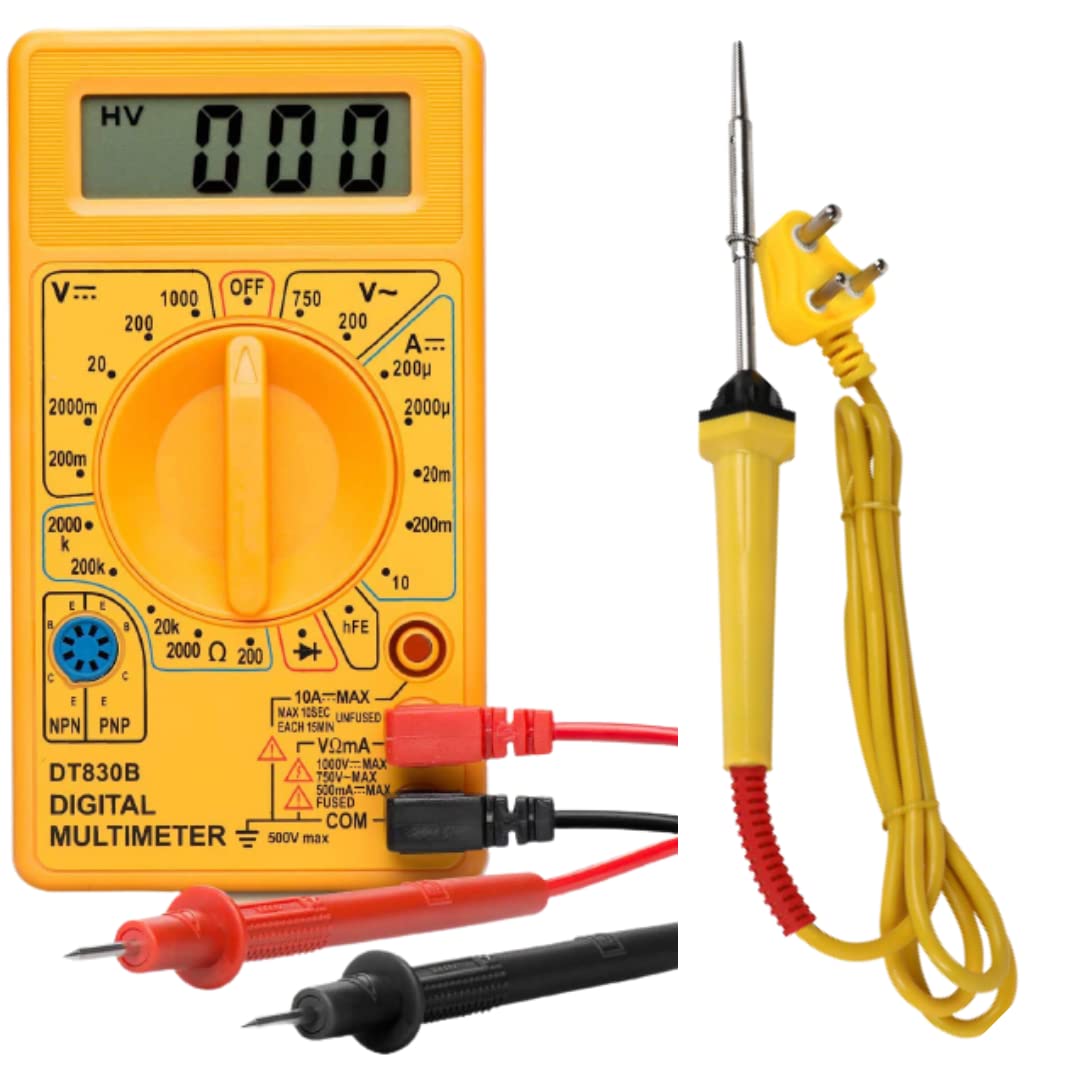 Gilhot® Professional 25 Watt Soldering Iron and Digital Multimeter for beginner and Intermediate Combo (pack of 2) (0078) (B09CYQS9WQ) Amazon Price History, Amazon Price Tracker