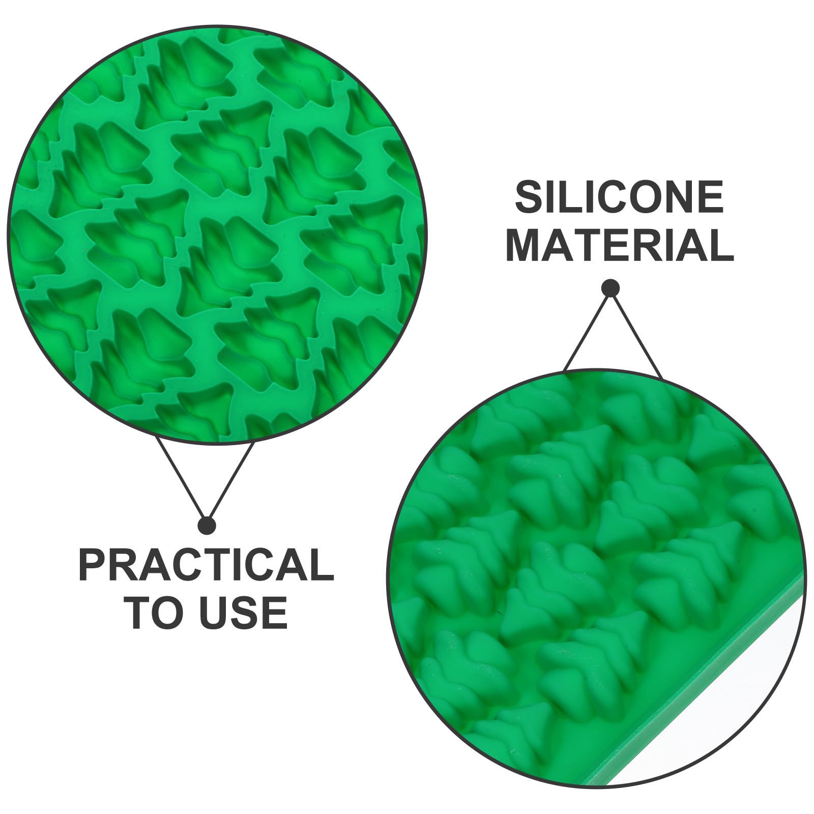 TOYANDONA 5 Set Stampo in Silicone per Albero di Natale, 100 Griglie, Verde | Antiaderente, Facile Sformatura, Accessorio Spatola Incluso, per Cioccolato, Caramelle, Fondente