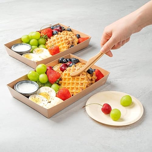 Miniatura 7 de Restaurantware Matsuri Vision - Bandejas de sushi grandes de 9 x 6 x 1.5 pulgadas, 100 cajas de embalaje de sushi a prueba de grasa, tapas se venden