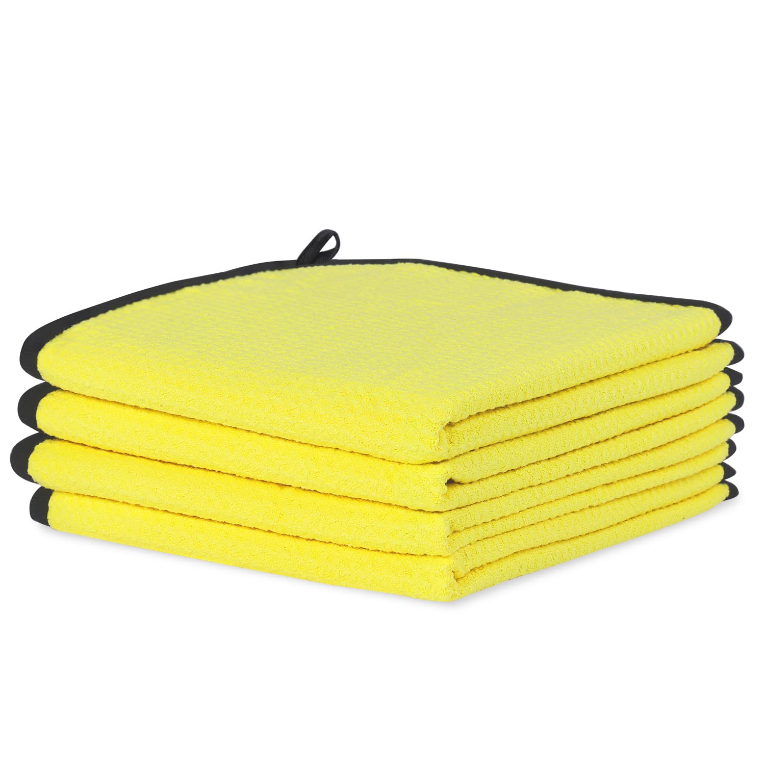 Posh-Premium Microfiber® Water Magnet Cleaning Cloth with Hanging Loop,60X40cm(Set of 6)300 GSM(Yellow).Highly Absorbent,Lint and Streak Free,Multi-Purpose Cloth for Kitchen,Car,Window,Stainless Steel (B01N6GFXQR) Amazon Price History, Amazon Price Tracker