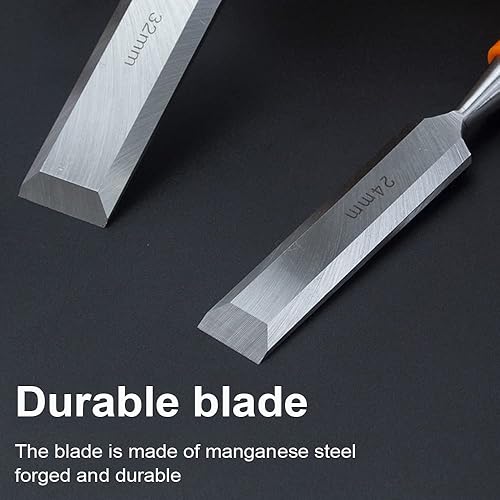 Miniatura 7 de MOPNTT - Cincel de madera, cincel plano de 1.260in, cincel de acero, cincel para tallar, carpintero, cinceles de madera, herramienta para