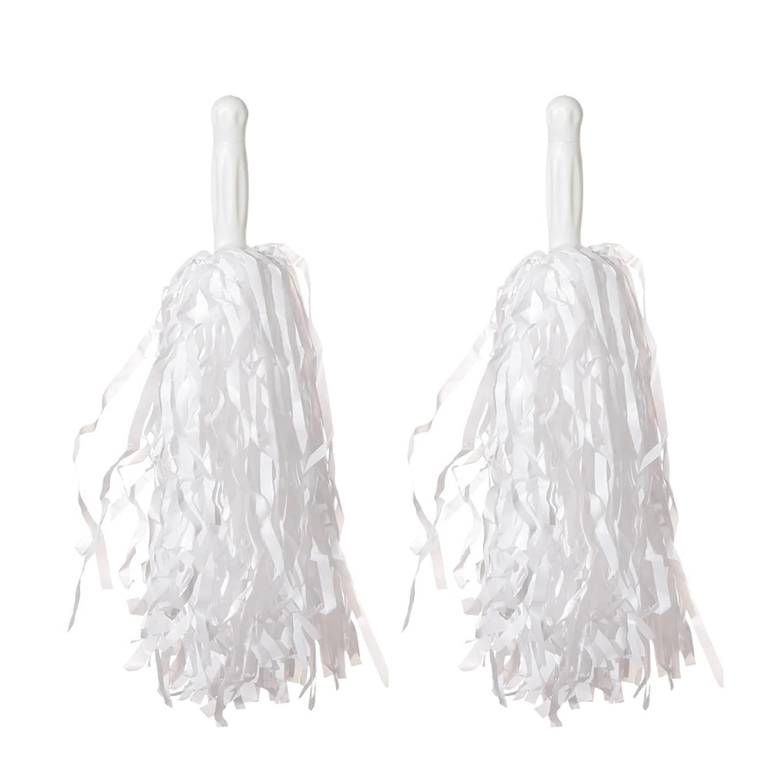 Pompom 1Pair Rainbow Plastic Cheerleader Pompoms Girl Cheer Refueling Props Cheerleading Pom Ppom for Cheerleaders(Color 6)