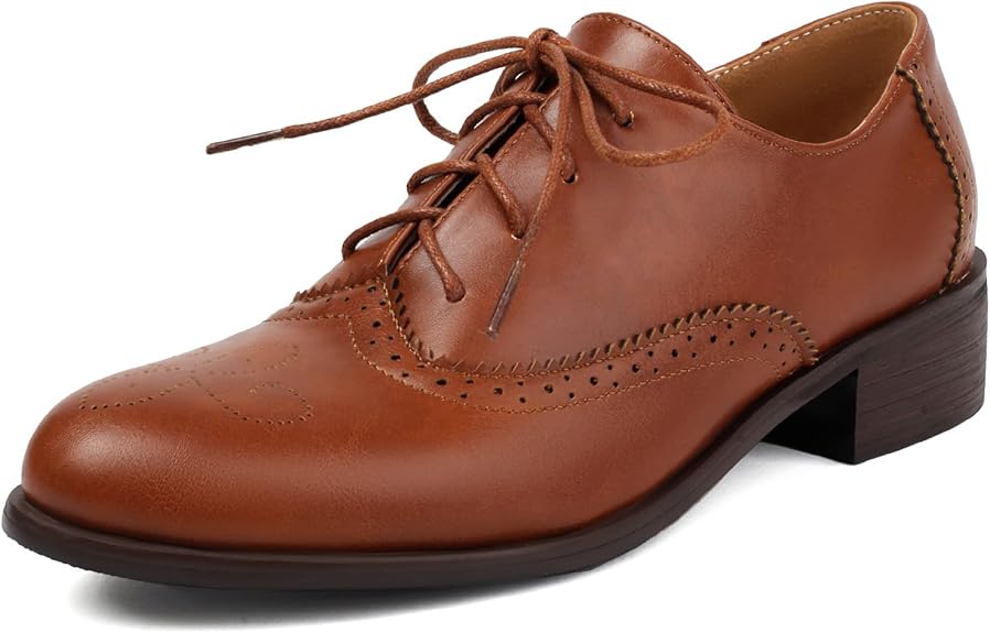 靴 MARGARET HOWELL BROGUED PUMPS Margaret Howell Brogued Pump Medallion Strap Shoes Brown