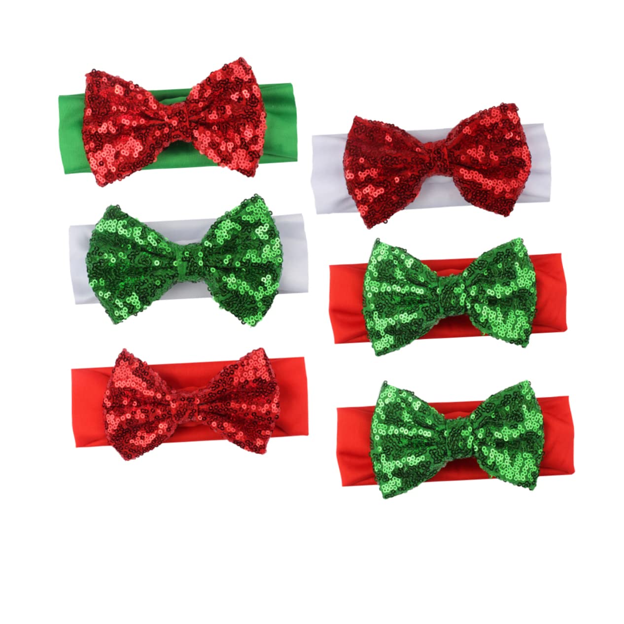 18 Piezas Diademas Elásticas con Lazo para Accesorios de Reutilizable Cómodos y Elegantes para Peinados de Navidad Color Aleatorio