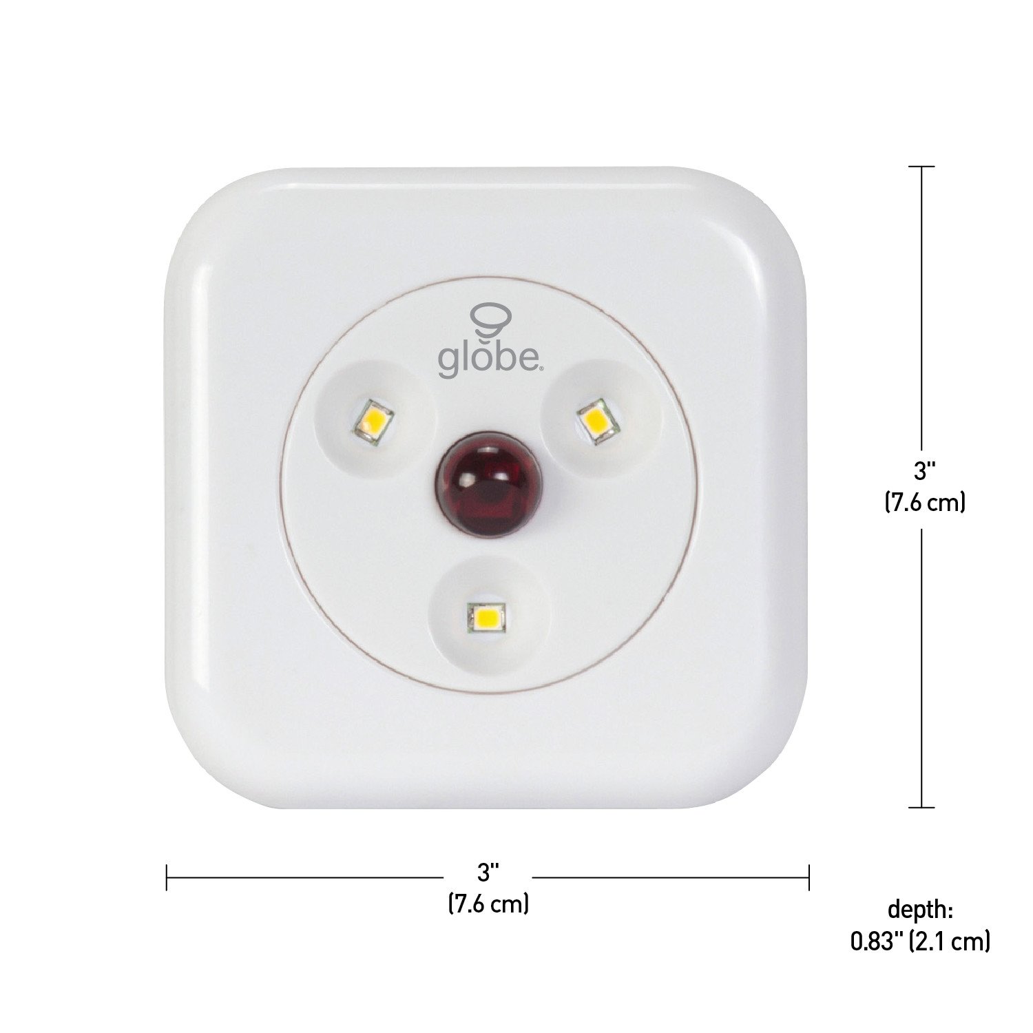 Globe Electric LED Under Cabinet Slim Puck Light 6-Pack, Universal Remote Control Included, Dimmable, Push Button On/Off Switch, White Finish, 18 Batteries Included, 3000K Soft White,26044, 55 Lumen