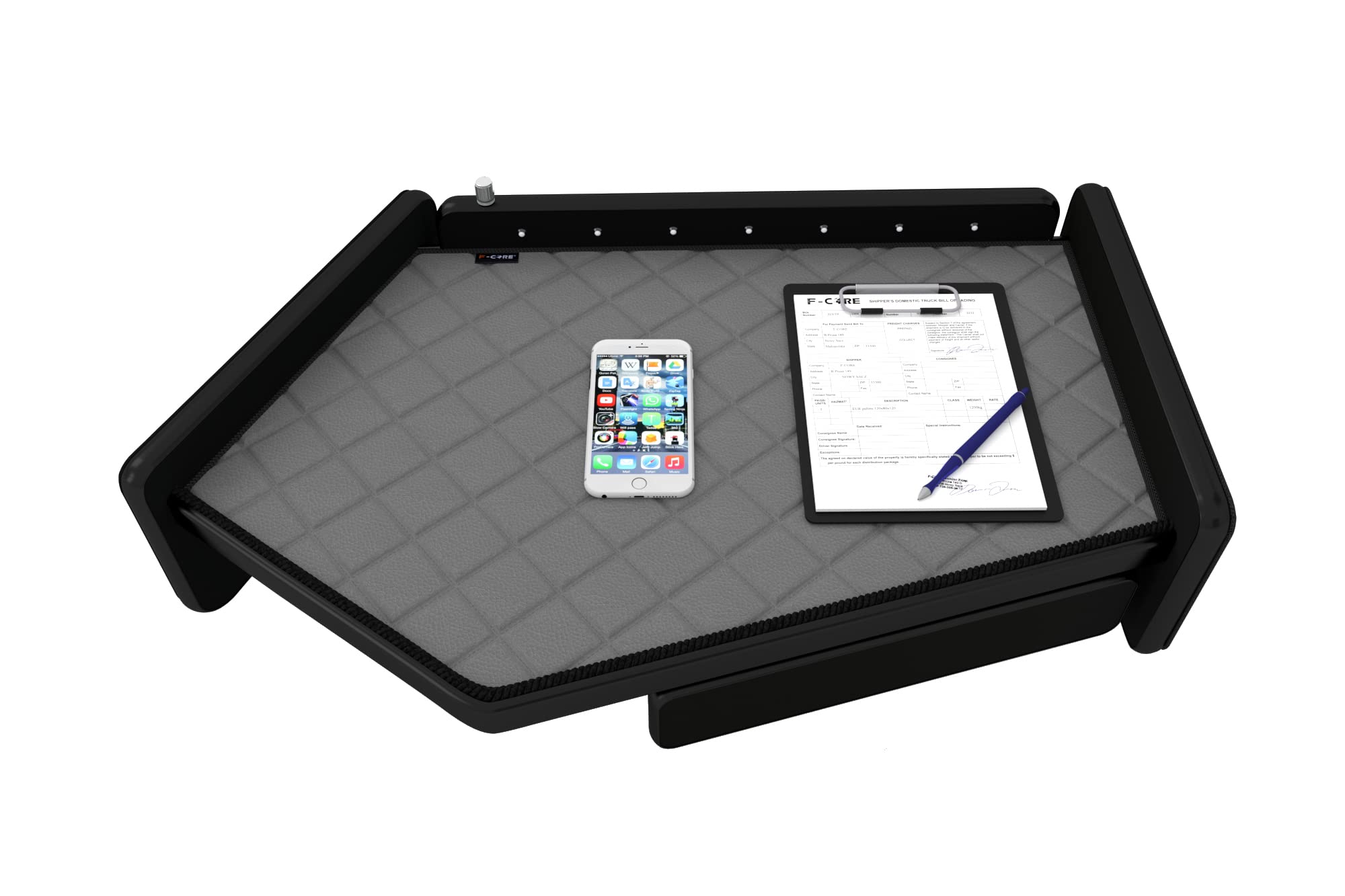 F-CORE Tablettes Tableau de Bord Camion compatibilité pour Volvo FH 4 01.13-12.19 avec tiroir Centrale Gris