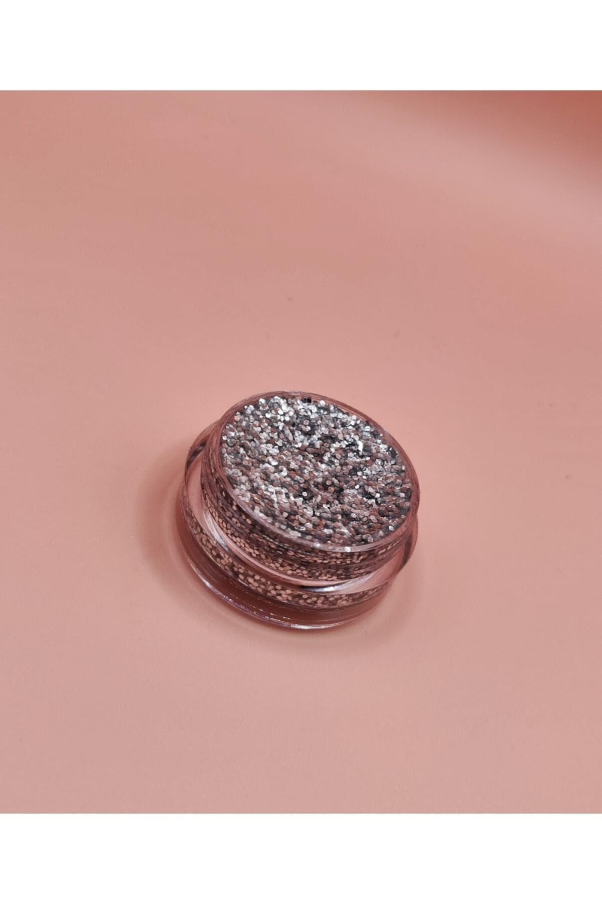 Hb Tasarım Mini Doğal Jel Glitter Far - Grey 5Ml, 100glitter9
