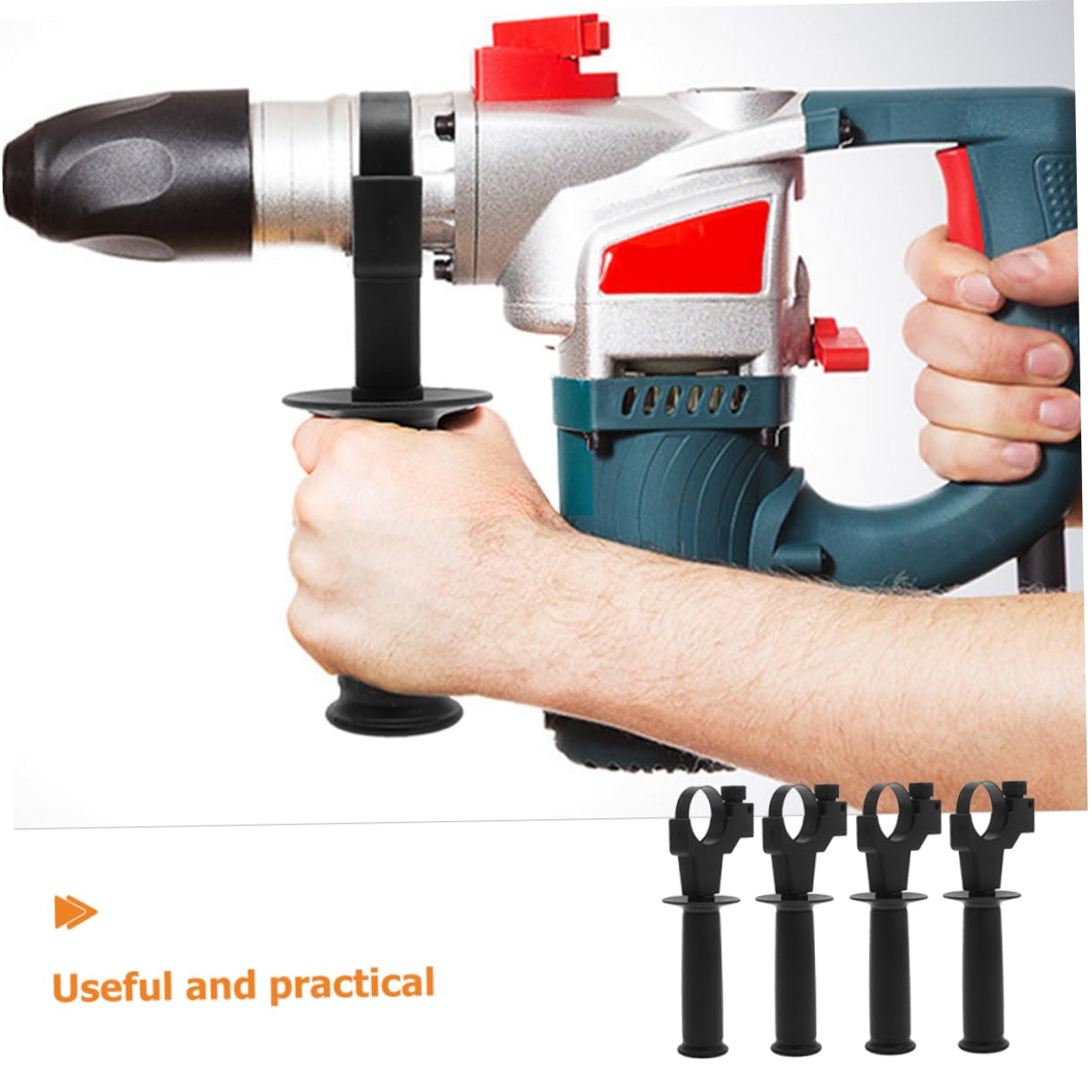 OSALADI 4pcs Hammer Side Grip Sturdy Side Grip Plastic Small Handle Grip Tool Small Replacement Black