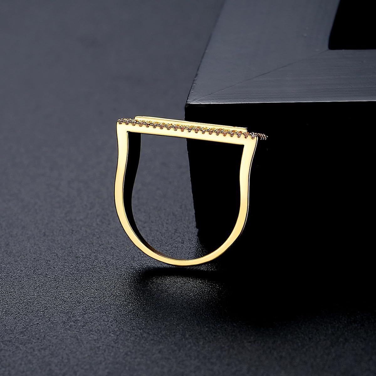 14K Gold Moissanite Ring for Women, Hip Hop Emerald Cut with Halo, Bold Statement for Engagement and Birthday