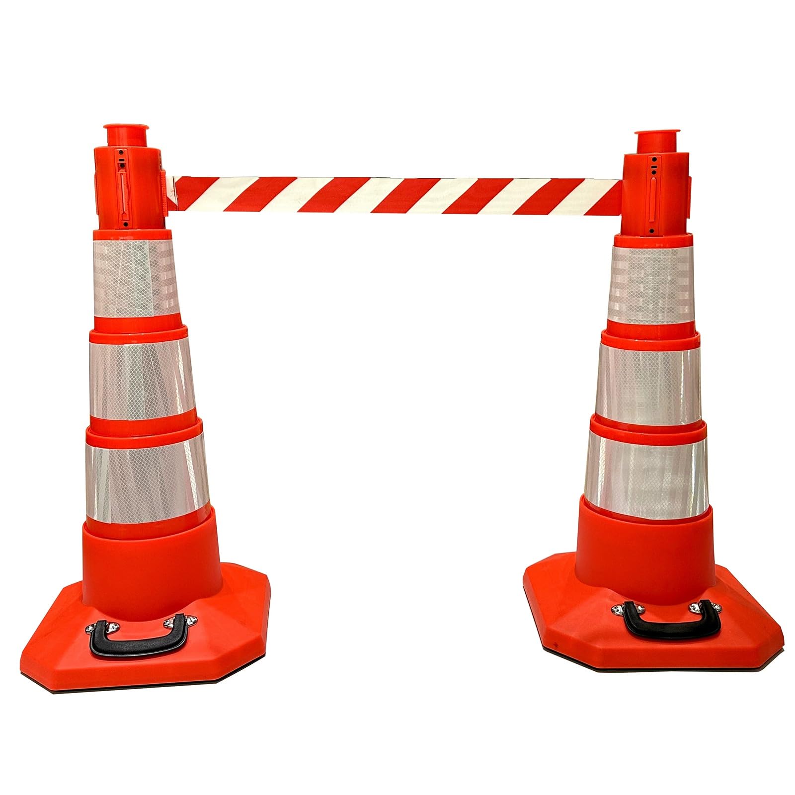 Conos Señalizacion, Conos de Advertencia Plegables, con Cinturón de Aislamiento, para Estacionamientos y Obras (2 Uds)
