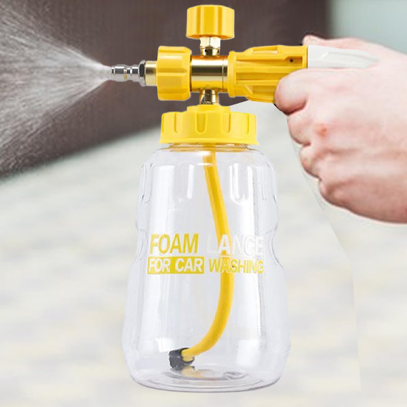 Canon à Mousse – Pistolet à Mousse Portable, Pulvérisateur à Pompe Haute Pression | Lance à Eau Avec Mousse Riche Pour Le Nettoyage Des Vitres De Voiture, Des Roues Et Des Fournitures