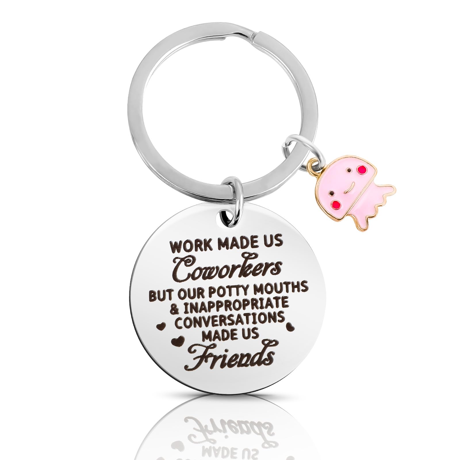 MaborKeychain Colleague Leaving Gifts for Women Men Coworkers Friend Keychain for Women Funny Retirement Gifts For Birthday Work Made Us Colleagues Keyring