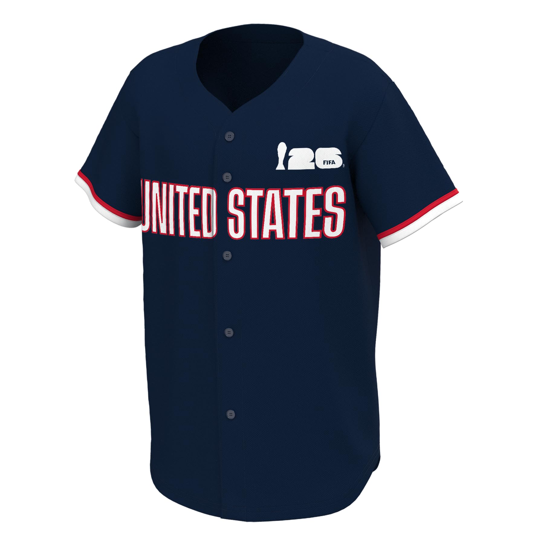 Outerstuff FIFA World Cup 2026 Mens Short Sleeve Button Front Baseball Jersey - 4