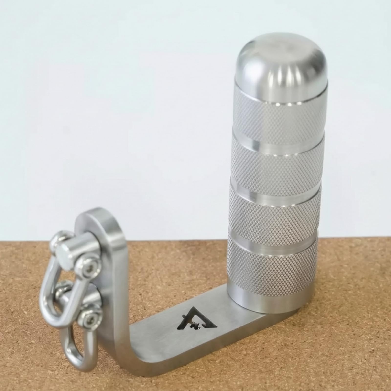 Entrenador Muñeca y Antebrazo Antislizante Mango Giratorio Acero Inoxidable con Relieve Agarre en L para portistas, Escaladores, Gimnasio
