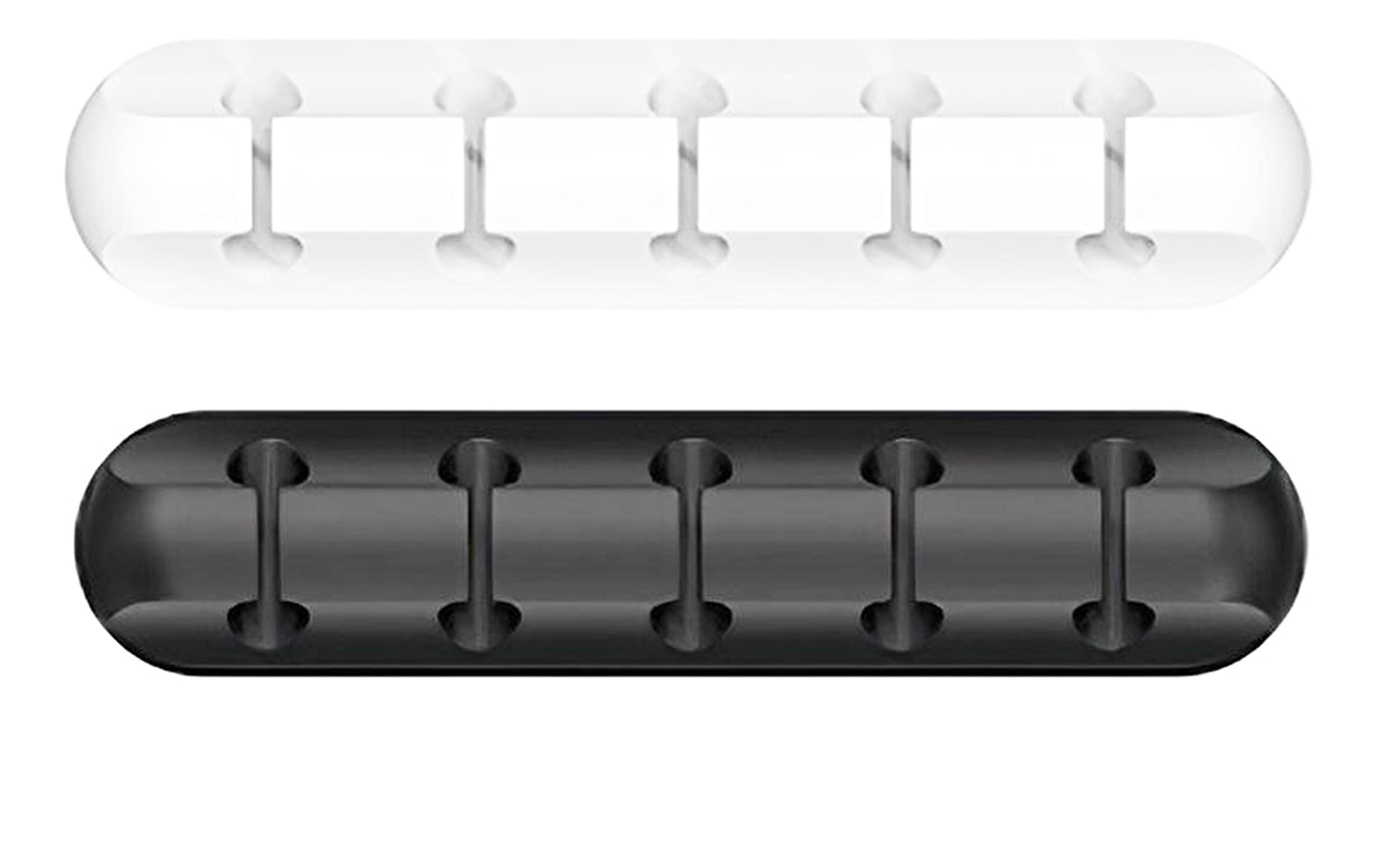 SHANFEILU Cable Clips Cord Organizer Charger Cable Management Self Adhesive Cord Holders USB Cable Wire Organizer for Desk Car Home and Office 5 Slots