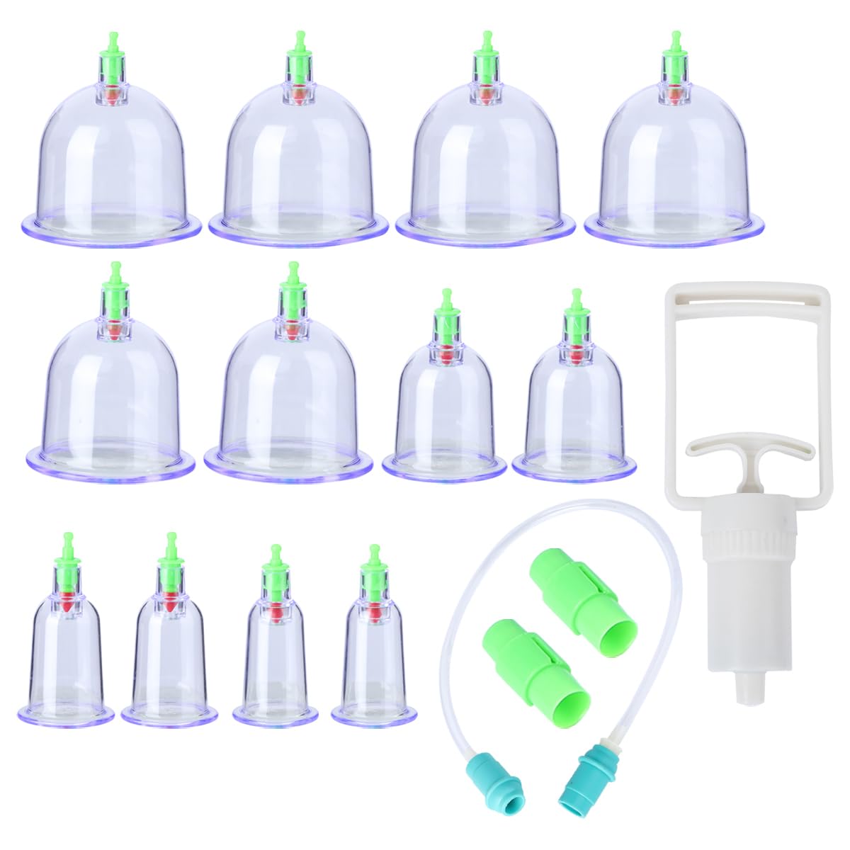 Healifty Lot de 12 ventouses thérapeutiques pour soins de santé, massage chinois - Ventouses sous vide pour soulager les douleurs musculaires