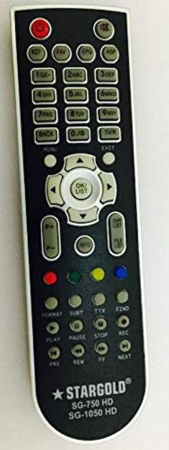 STARGOLD Black Remote Control for Satellite Receiver