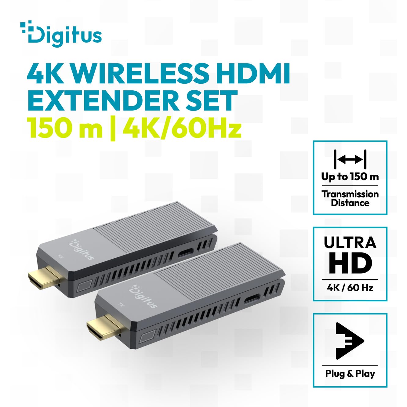 Digitus Wireless Hdmi Extender Set Bis 150m 4k/60hz (dS-55359)