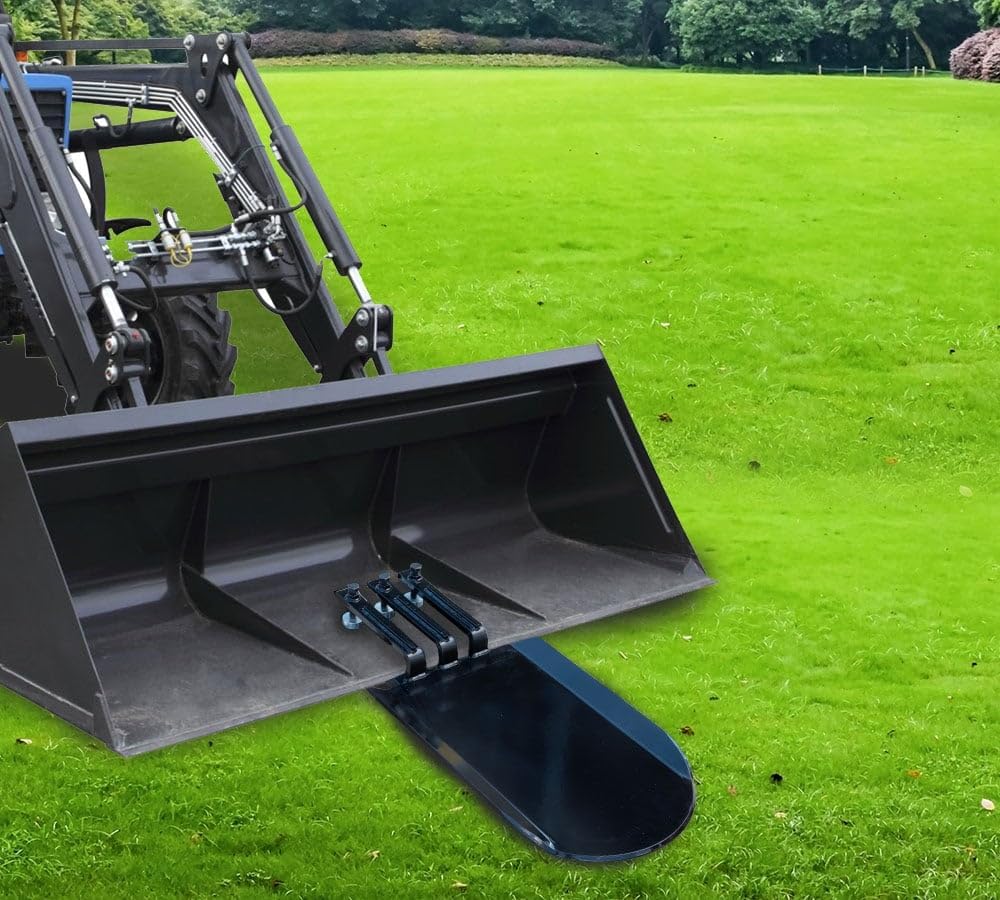 Mytee Products 45"x18" Clamp On Quick Spade Combo Blade for Tractor Buckets and Skid Steer Pallet Forks for Digging, Footings, Planting and Tree Stump Removal - Black
