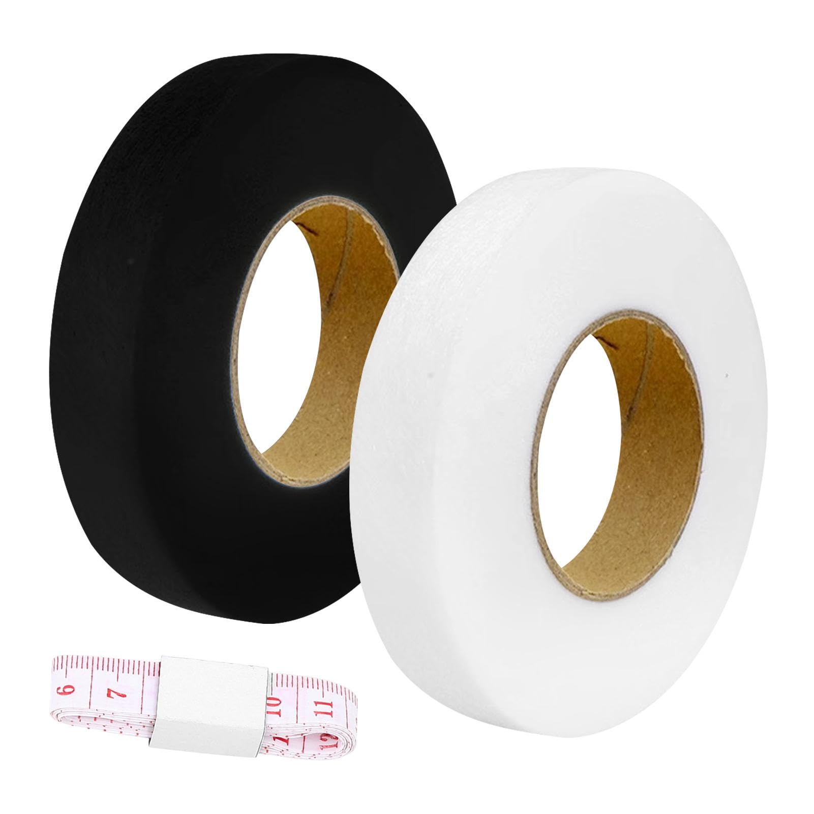 RUILILANG 2 Pack Iron On Hemming Tape, 60 M Wonder Web Hemming Tape, Hem-ming Web Tapes for Fabrics, Ideal for Splicing Fabrics, Trousers, Clothes & Curtains