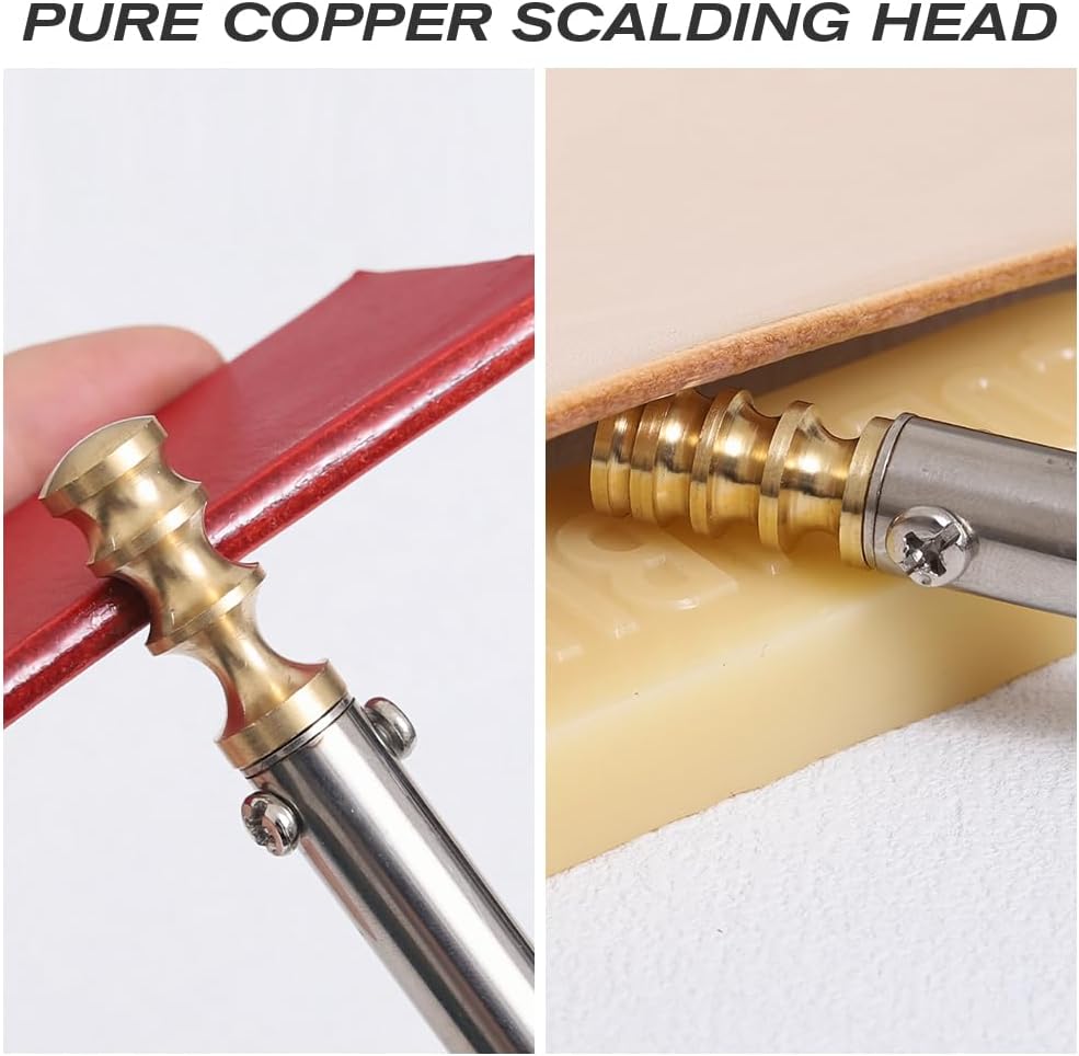 DUEBEL Electric Leather Heat Edge Creaser Machine Sealing Stamping Heater AC 100-230V Leather Grooving Tool Leatherworking DIY Leather Edge Polishing Tool