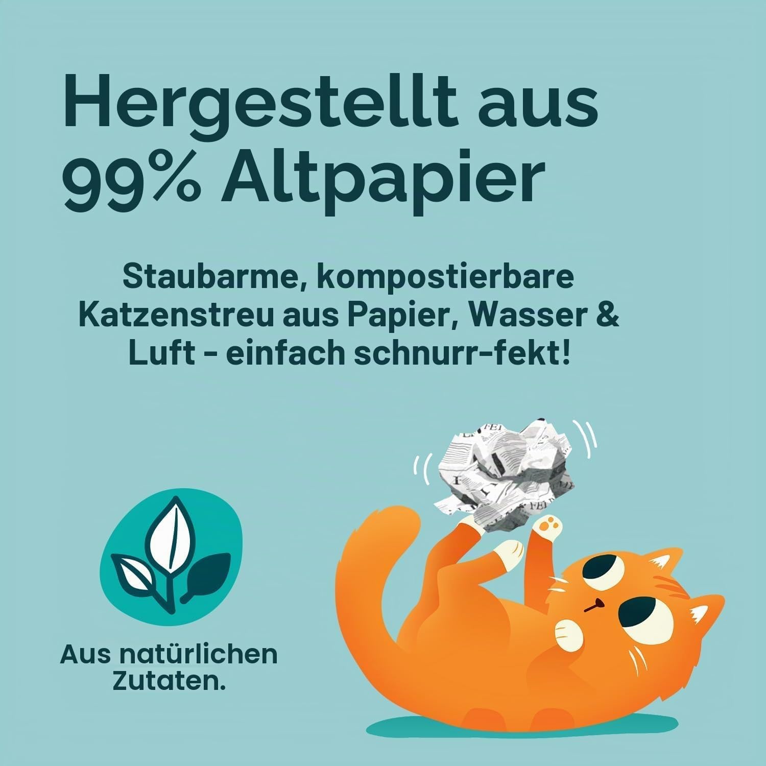 Breeder Celect All-Natural Katzenstreu (35L) - 99% recyceltes Papier, hochsaugfähiges Kätzchen-Katzenstreu, hervorragende Geruchskontrolle, Nicht klumpend, biologisch abbaubar & kompostierbar