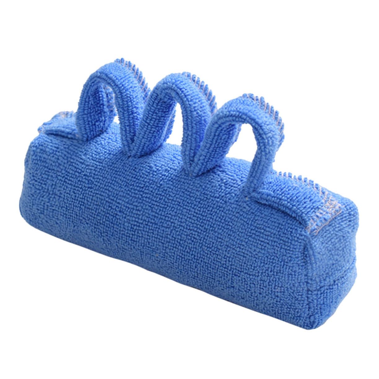 Bola de Tejido Azul Diseño Ergonómico Separadora de Dedos | Extraíble y Lavable, Fácil de Limpiar, Uso Cómodo para Mayores y Pacientes Encamados