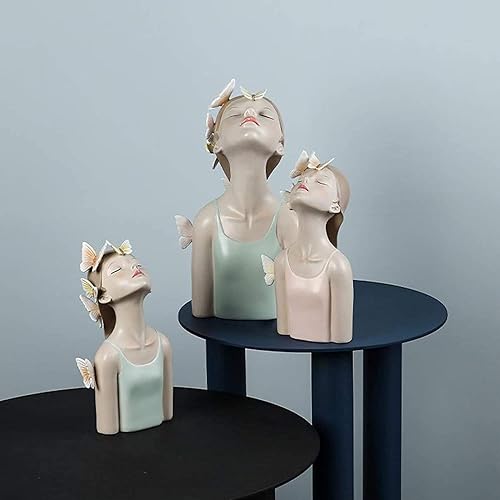 Miniatura 5 de Figuras de resina para niña, estatua de niña, manualidades, estatua, escultura, modelo, accesorio de foto, adorno de escritorio para decoración de