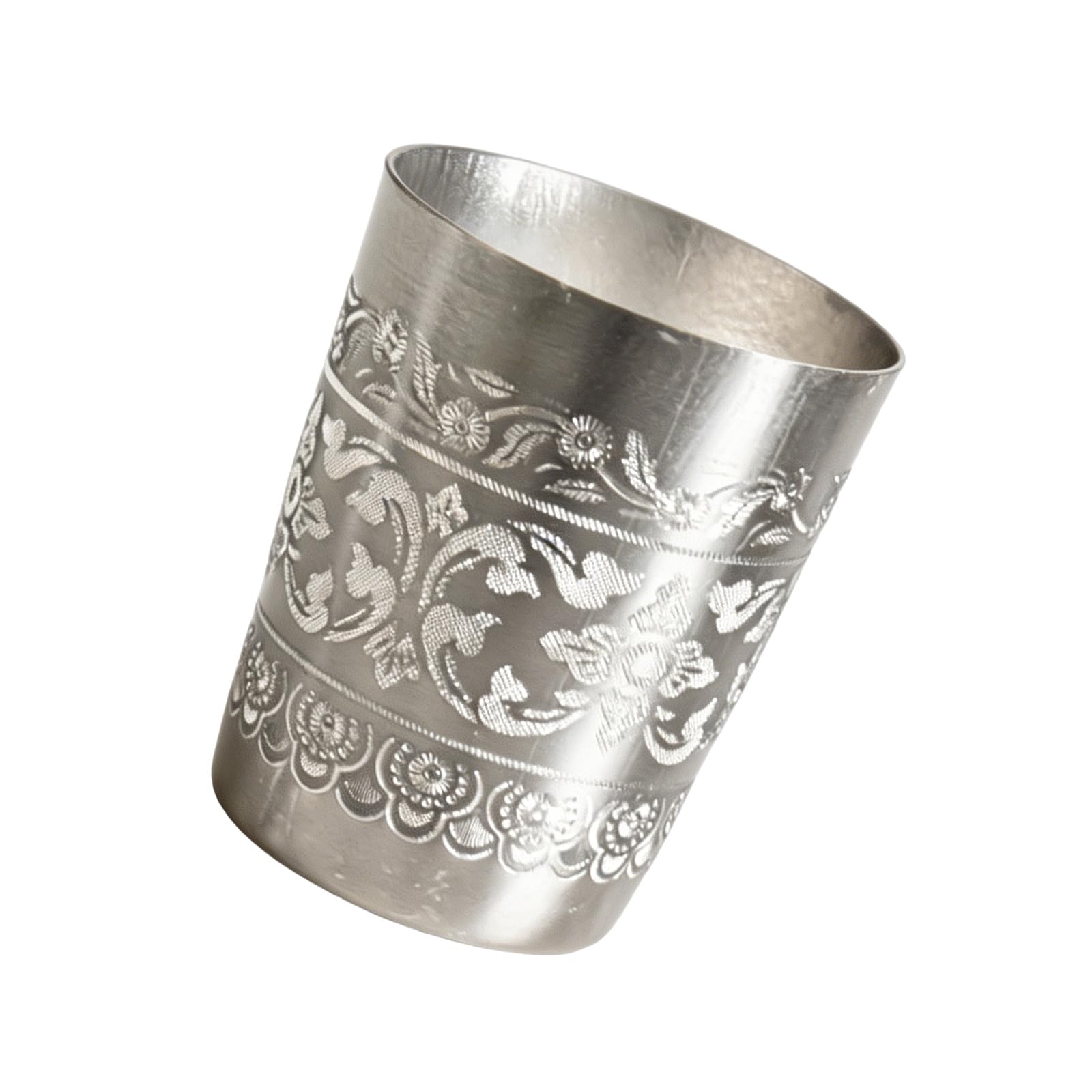 Aqvjd Thai Tin Drinking Cups Thai Traditional Design Cup for Coffee Juices Beverage Portable Stackable Water Cup Gift Stackable Water Cups