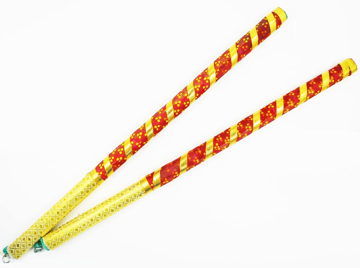 Wooden Dandiya Sticks Fancy Pair for Navratri | Traditional Dance Sticks for Garba, Dandiya Raas, Dandiya Nights, Festivals & Parties (Red Bandhani)-image-23