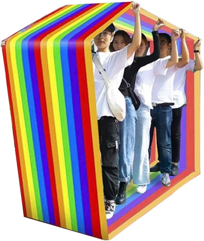Playing Run Mat Outdoor Lawn Teamwork Game Running Mat, Fun Adult Kids Rainbow Running Mat, Team Building Game Equipment (Size : Adult-8M//26FT)