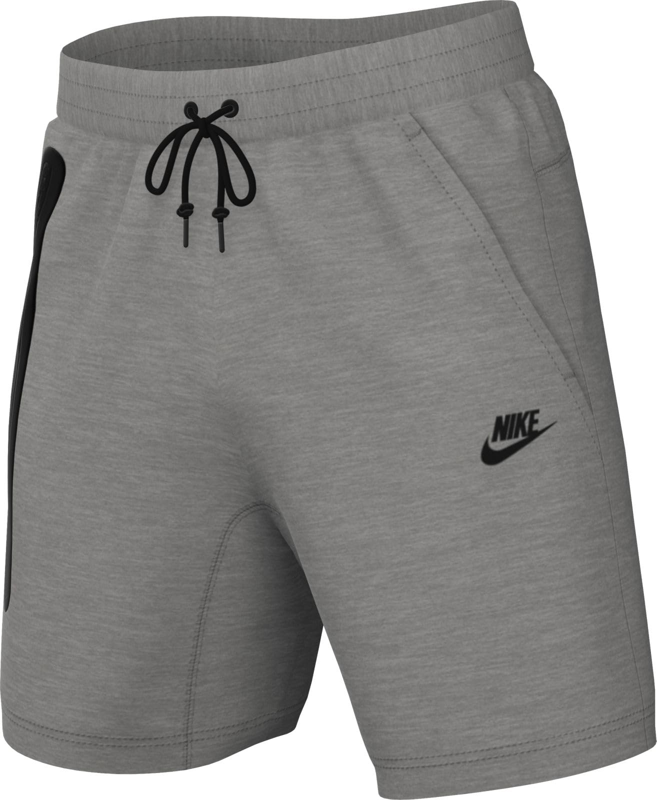 NIKE FB8171-063 M NK TCH FLC Short Shorts Men's DK Grey Heather/Black Size S