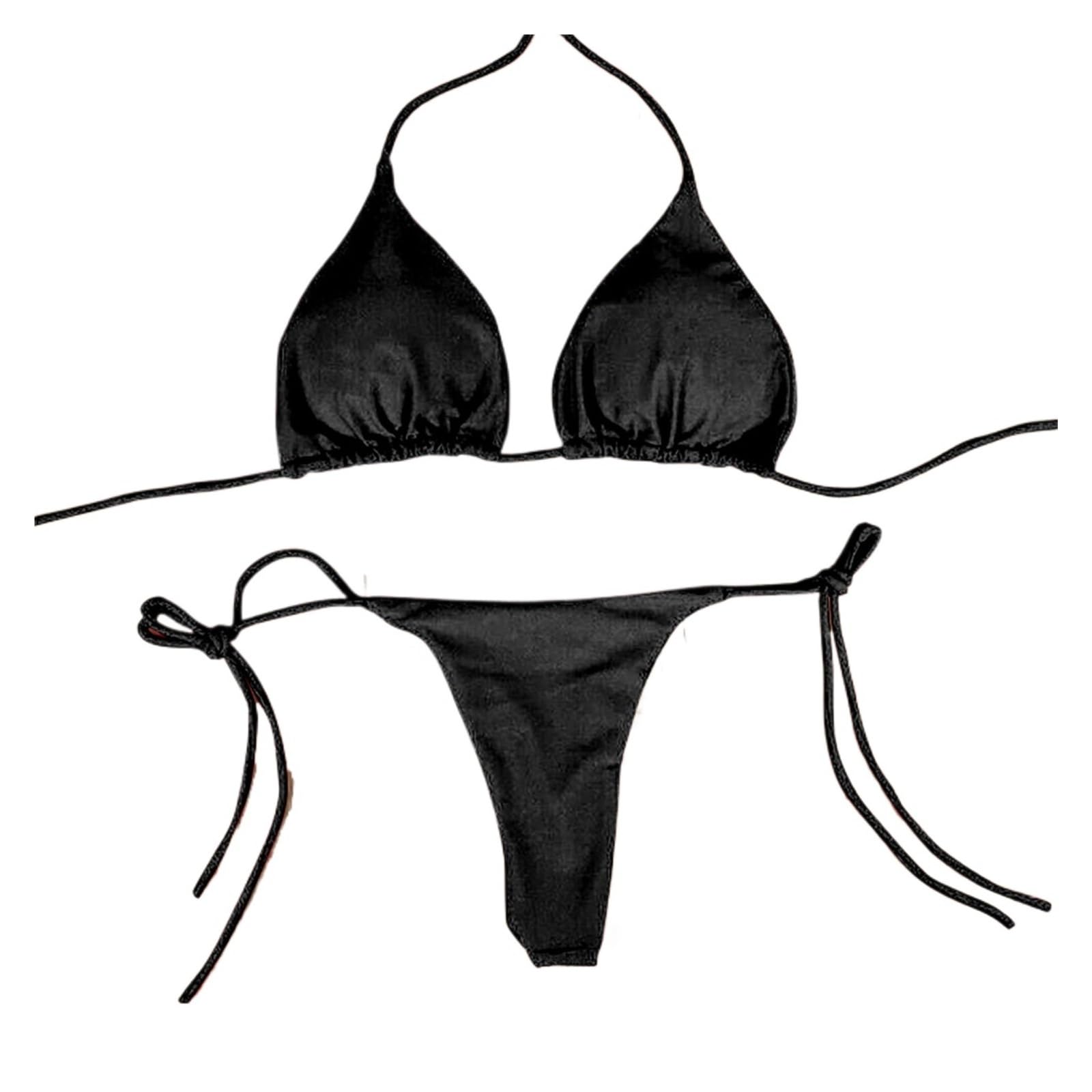 Generico Costume da Bagno Donna Bikini Perizoma Due Pezzi Costumi Femminili