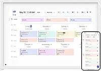 Agenda digital inteligente de 10,1 polegadas e tabela de tarefas, tela sensível ao toque IPS HD, planejador familiar inteligente, moldura digital para agendamento perfeito - compartilhe fotos/vídeos