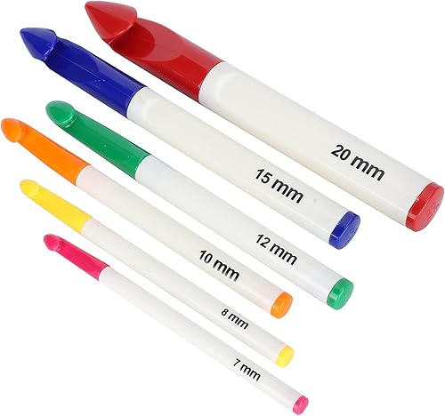 Miniatura 2 de Ganchos de ganchillo grandes, juego de 6 ganchos de ganchillo con asas ergonómicas, agujas gruesas, accesorios de manualidades para mujeres