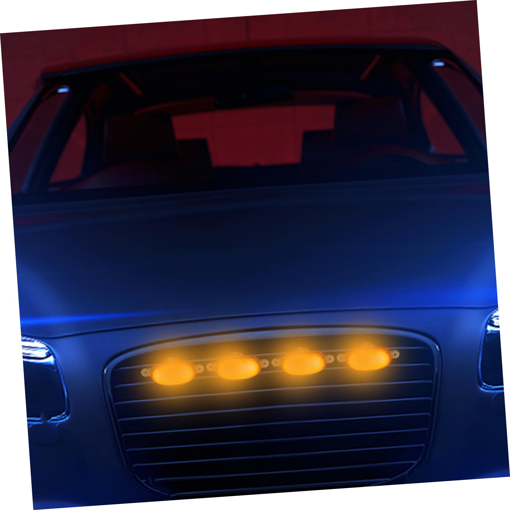 Gatuida 3juegos Luces Led Para Rejilla Delantera De Automóvil Decorativas y Funcionales Luz Diurna Grille Instalación Rápida y Resistente De Conector Para Camiones y Coches
