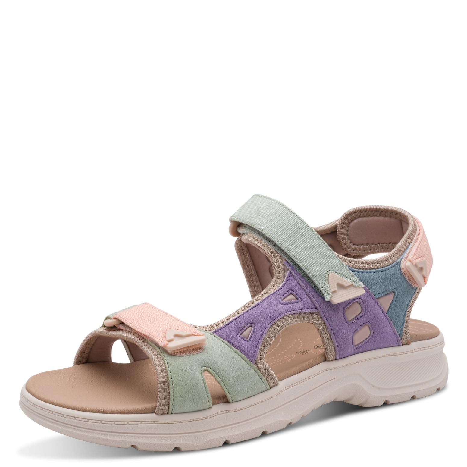 Jana Women's Softline Flat 8-28662-46 Flat Sandals, Multicoloured, 37 EU